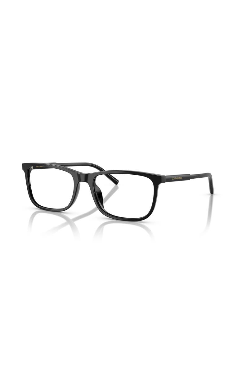 Dolce&Gabbana 53mm Rectangle optical glasses, Main, color, Black