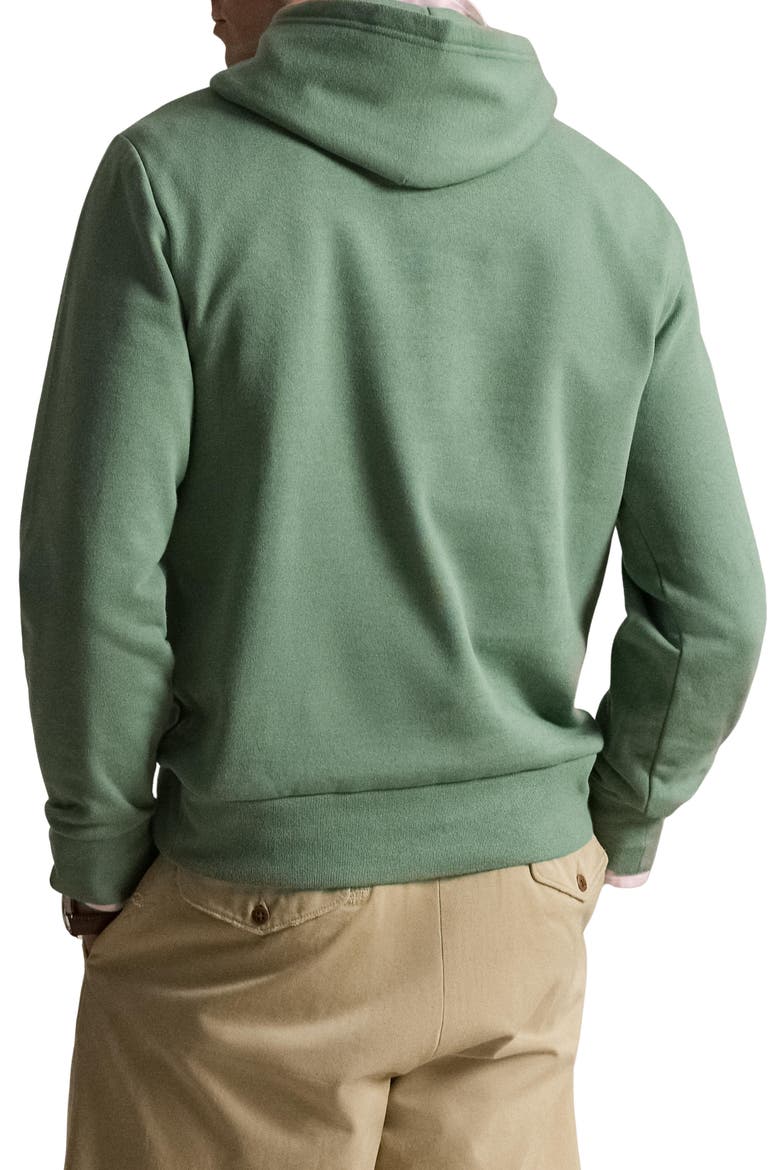 Logo Embroidered Cotton Blend Fleece Hoodie, Alternate, color, FATIGUE