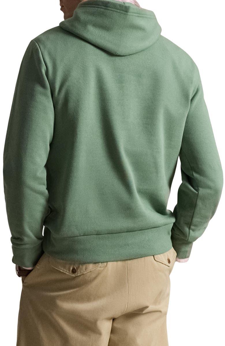 Polo Ralph Lauren Logo Embroidered Cotton Blend Fleece Hoodie, Alternate, color, Fatigue