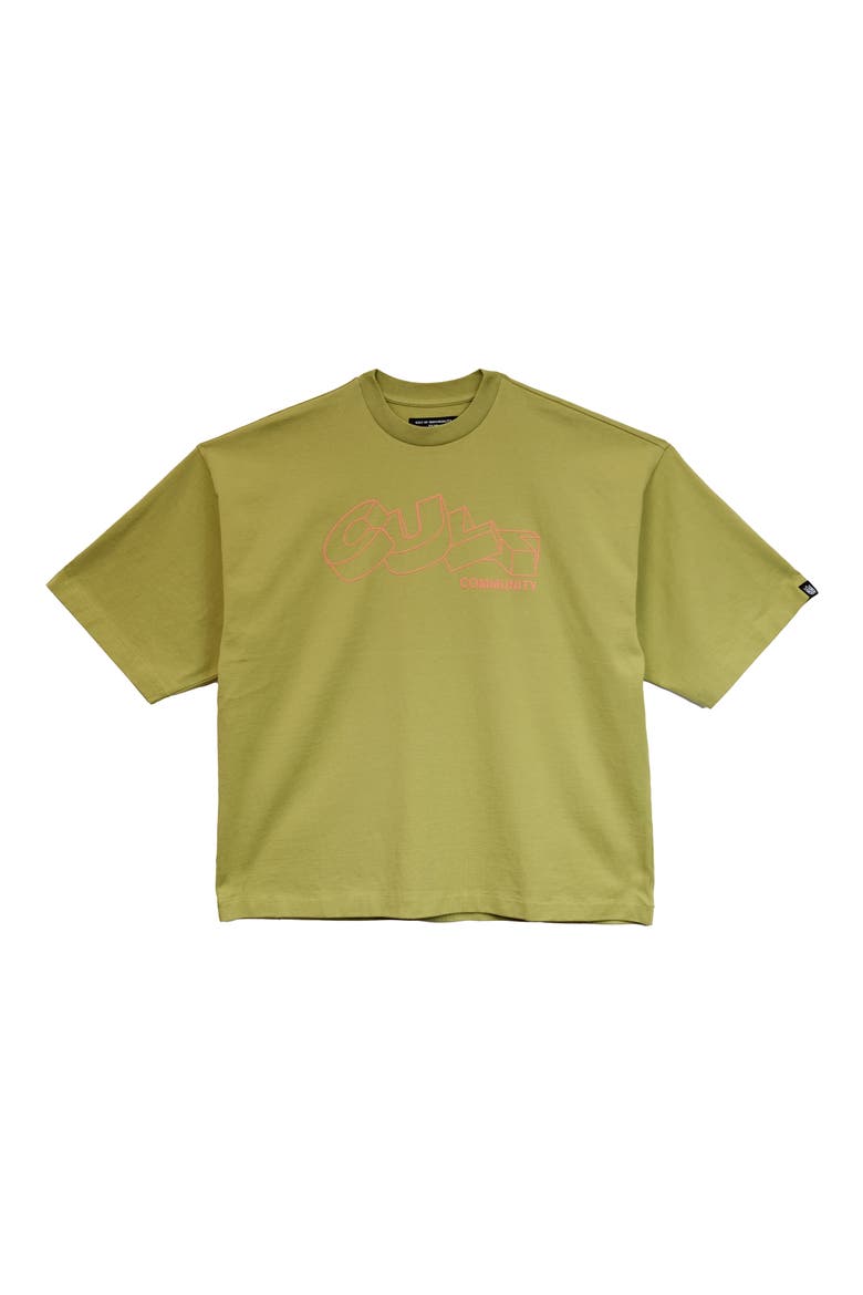 Boxy Fit Logo Graphic T-Shirt, Alternate, color, GREEN OASIS