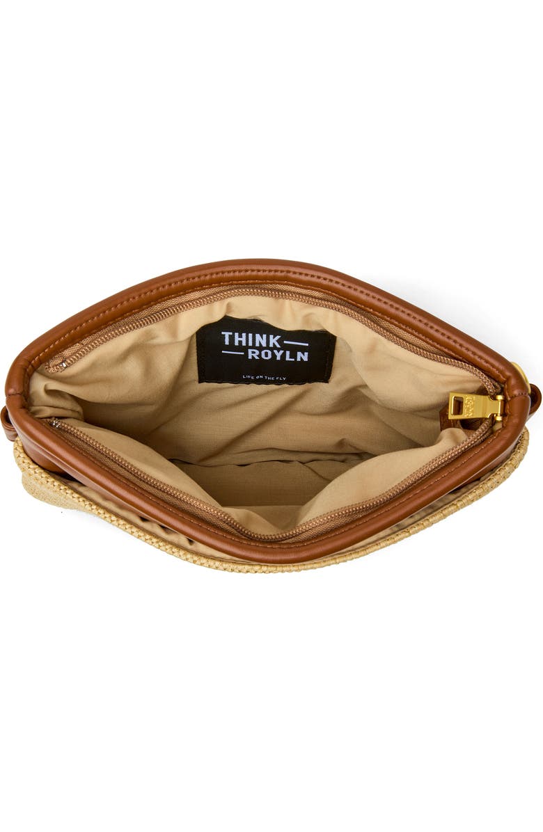 THINK ROYLN Yacht 2.0 Bum Bag, Alternate, color, Dune Raffia And Saddle