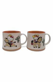 Blue Sky Clayworks Cowgirl Hello Kitty 2-Pack Mug Set