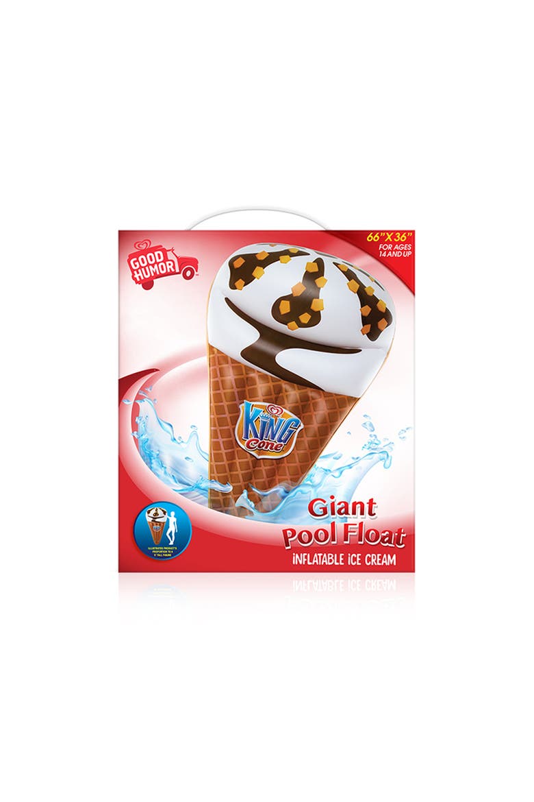 Popsicle Inflatable Pool Float King Cone, Alternate, color, Multicolored