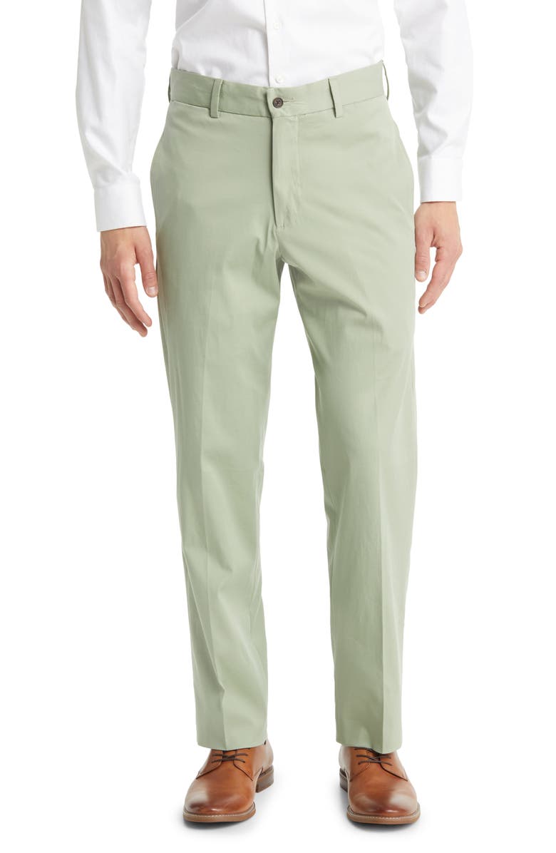 Berle Charleston Khakis Pleated Chino Pants, Main, color, Sage