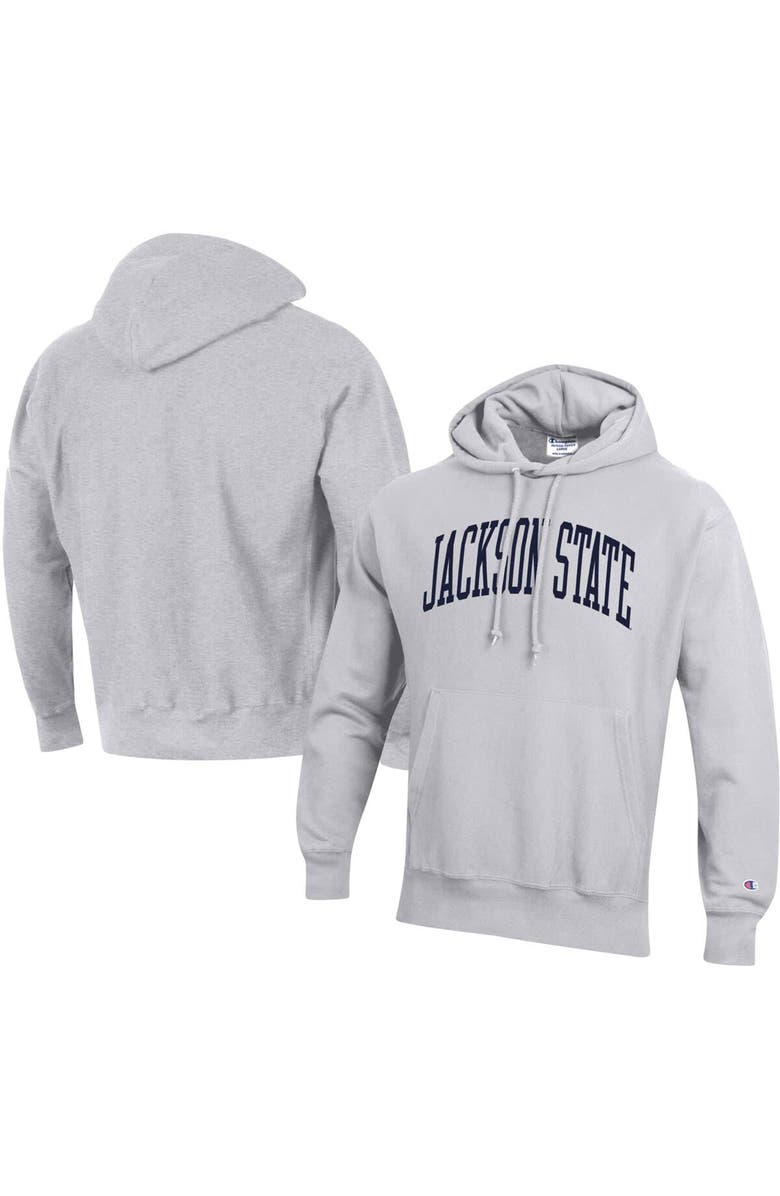 Champion Men's Champion Gray Jackson State Tigers Tall Arch Pullover Hoodie, Main, color, Gray