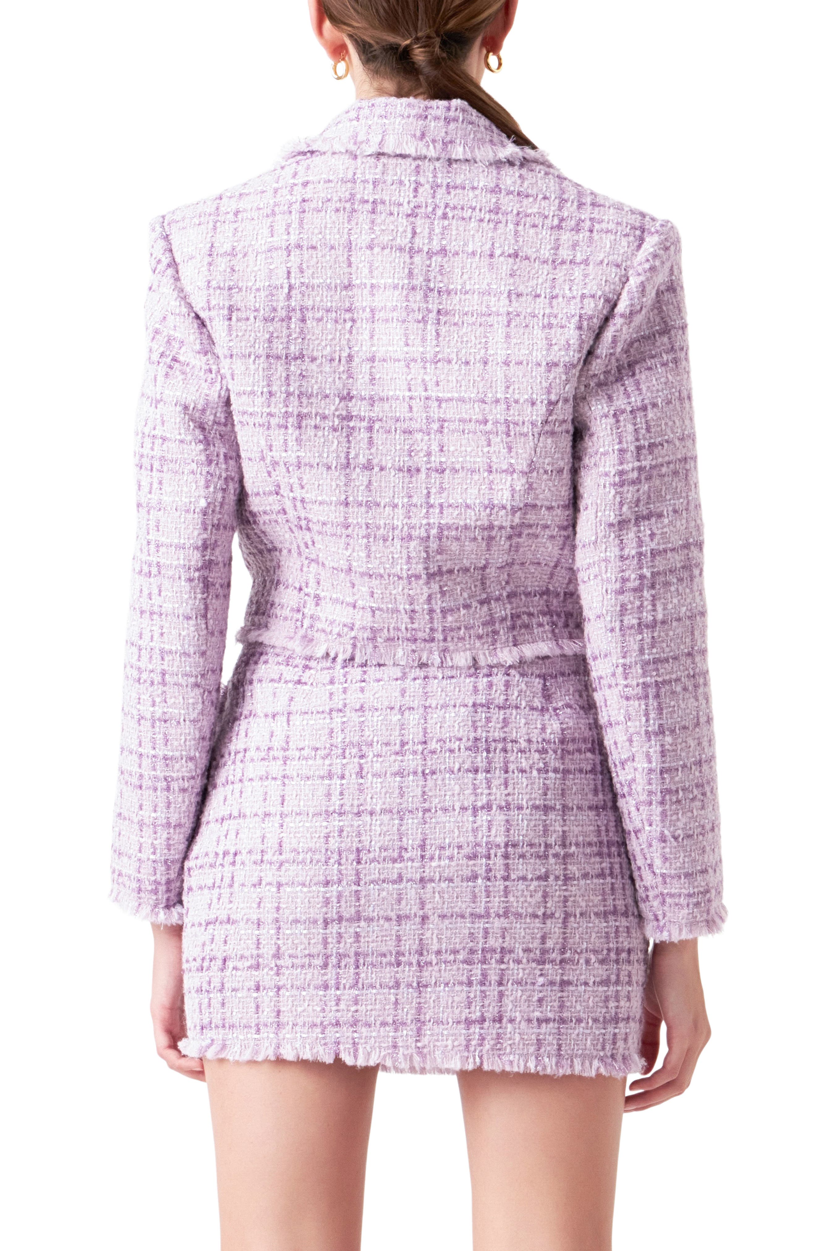 Tonal Boucle Tweed Blazer - image 2