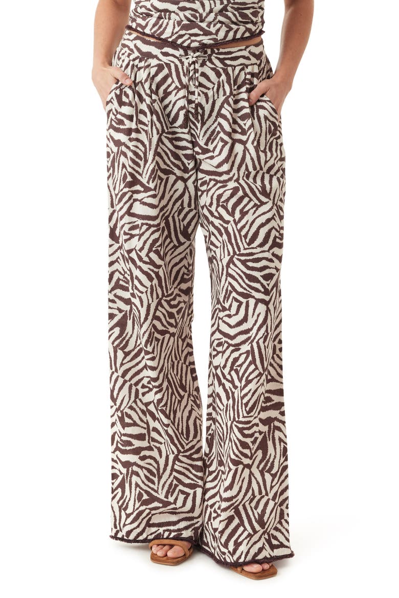 Pull On Wide Leg Pants, Main, color, MODERN ZEBRA