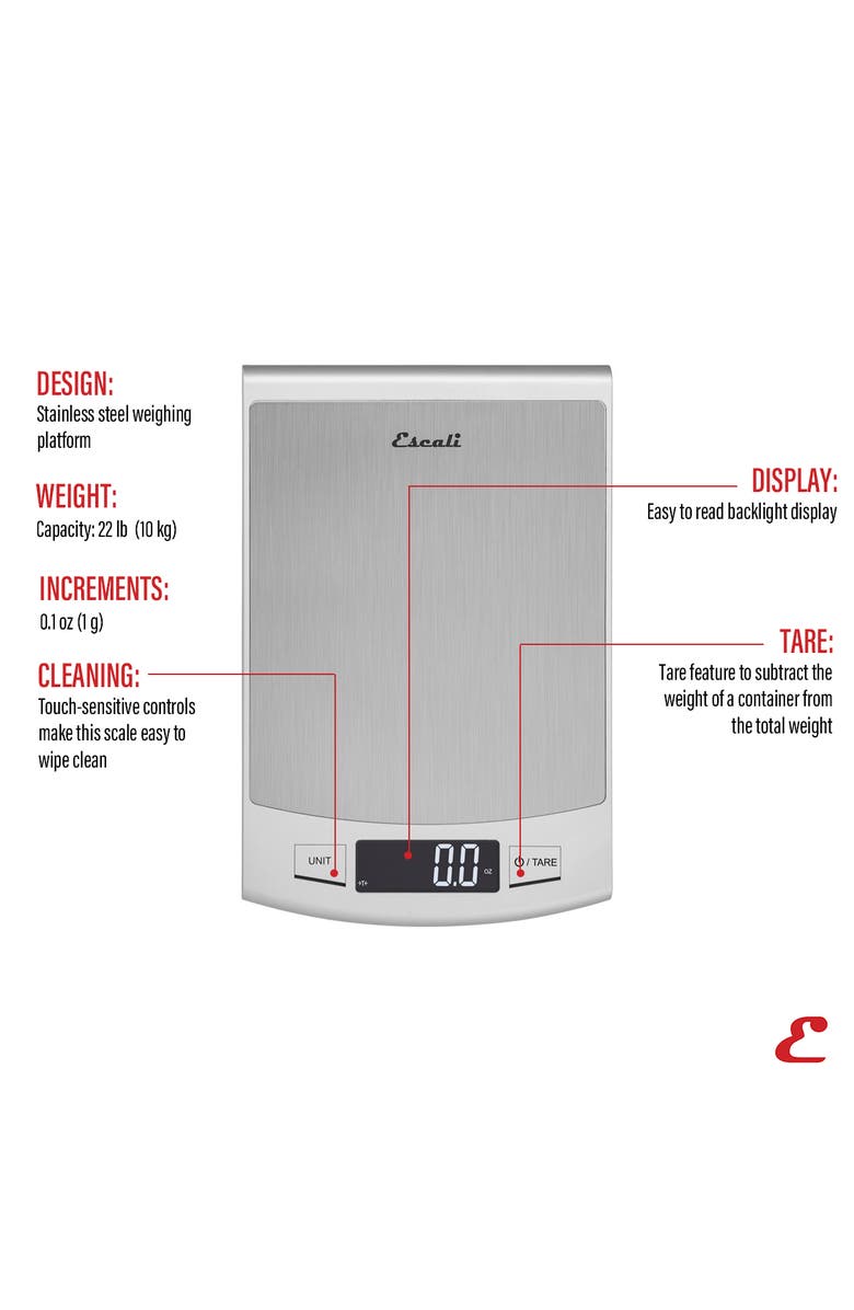 ESCALI Passo High Capacity Digital Scale, Alternate, color, Grey