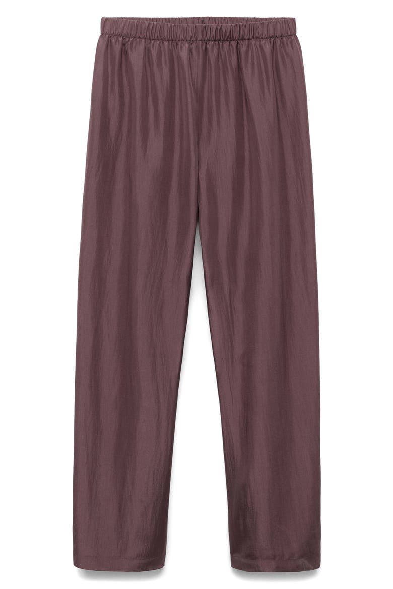 Habotai Silk Pajama Pants, Alternate, color, BLACKBERRY