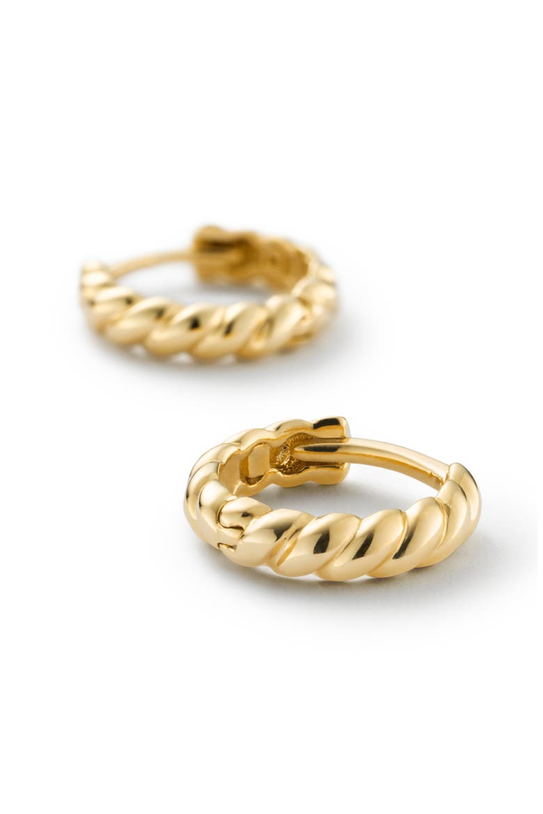 Twisted Hoop Earrings - Gold Twist Hoops, Alternate, color, Gold