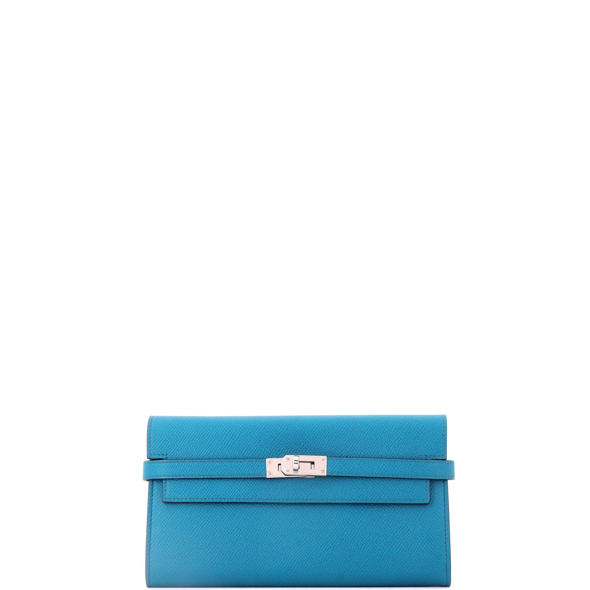 Kelly Wallet Epsom Long, Main, color, Blue