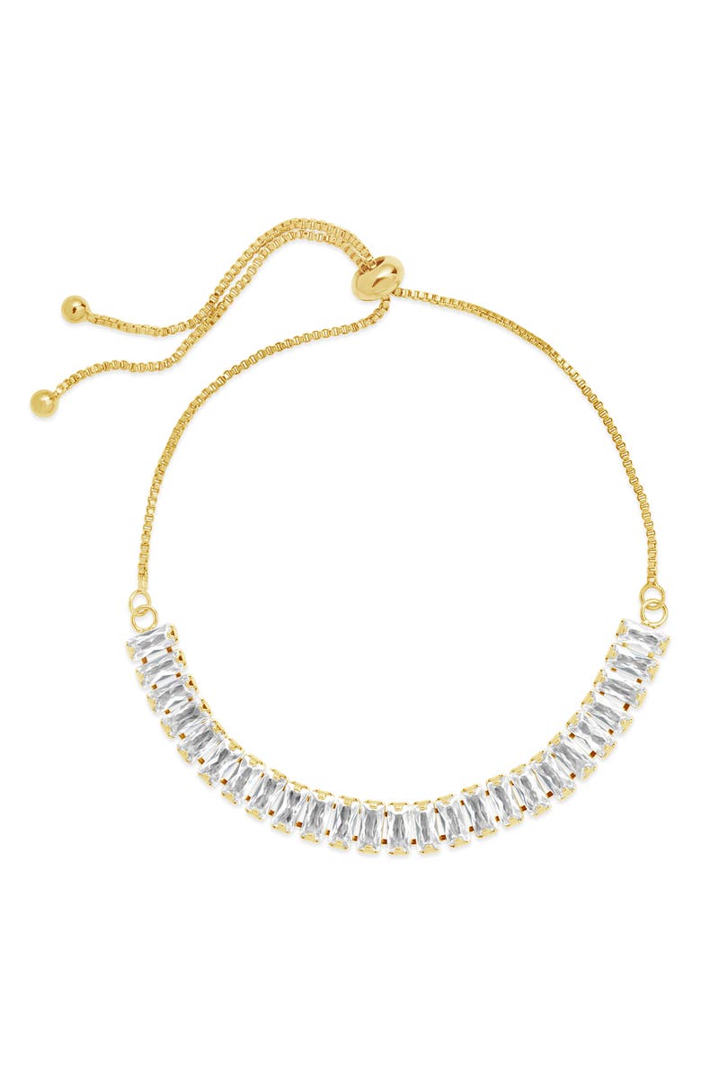 Sterling Forever Jordan Bolo Bracelet, Main, color, Gold