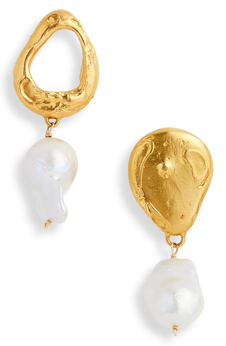 Alighieri The Infernal Storm Freshwater Pearl Drop Earrings, Main, color,
