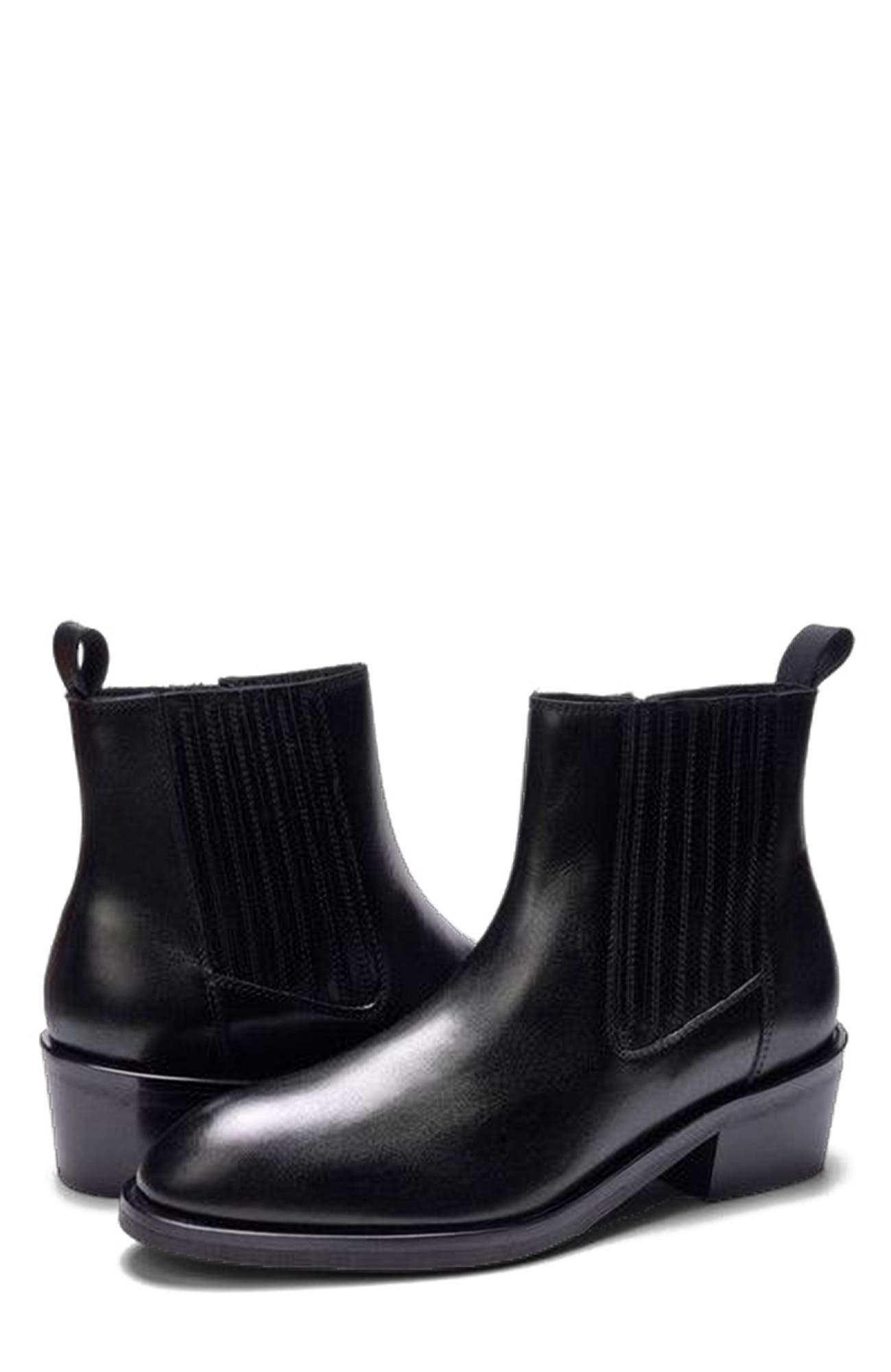 A. Veer Beckett Chelsea Boot, Alternate, color, Black Leather