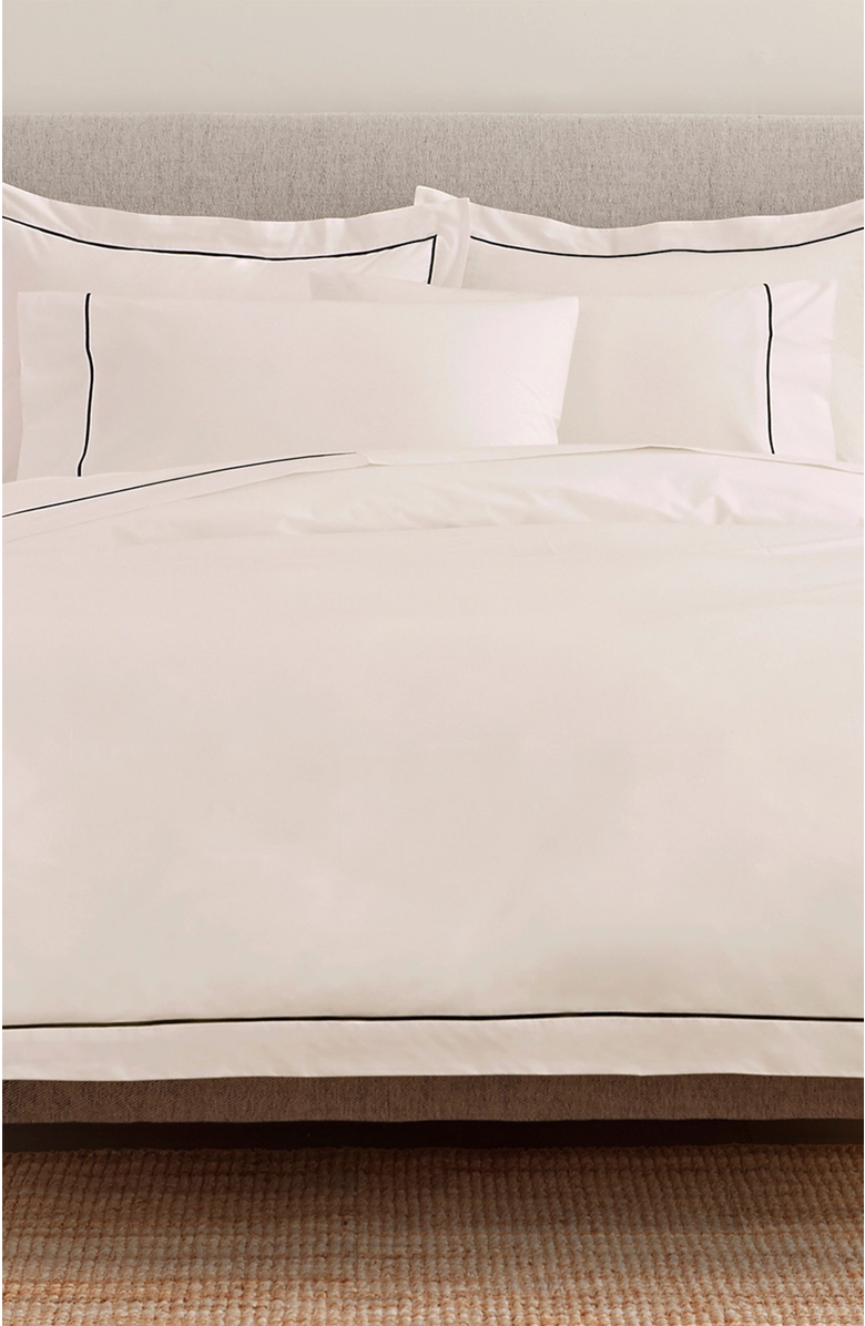 Ela Lane USA Heirloom Organic Percale Duvet Cover, Alternate, color, White - King
