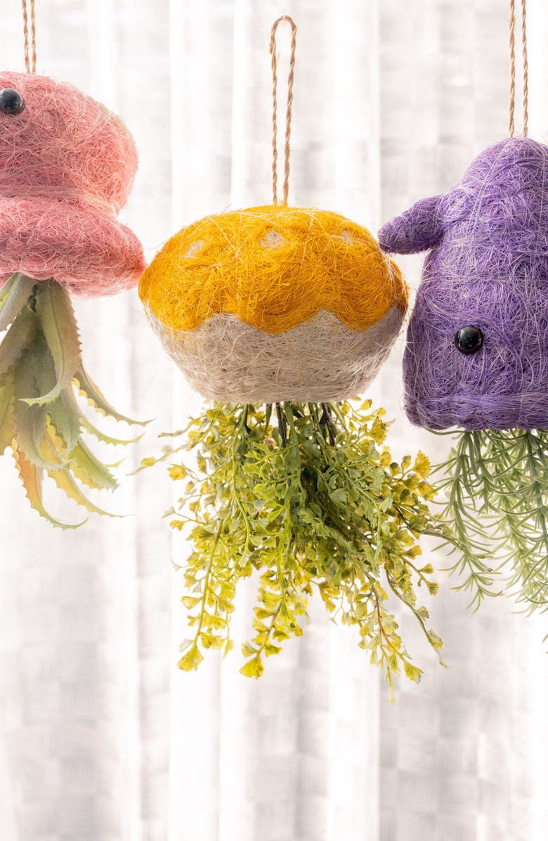 LIKHA Coco Coir Hanging Planter for Air Plants, Alternate, color, Purple