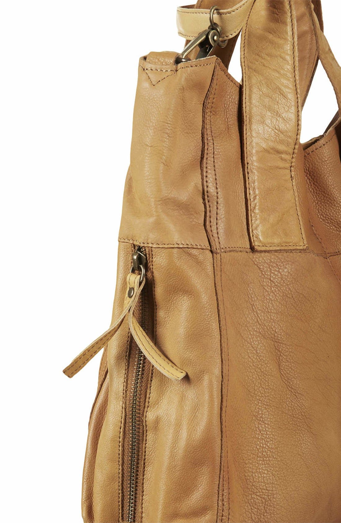 'Alba' Leather Hobo Bag, Alternate, color, TAN