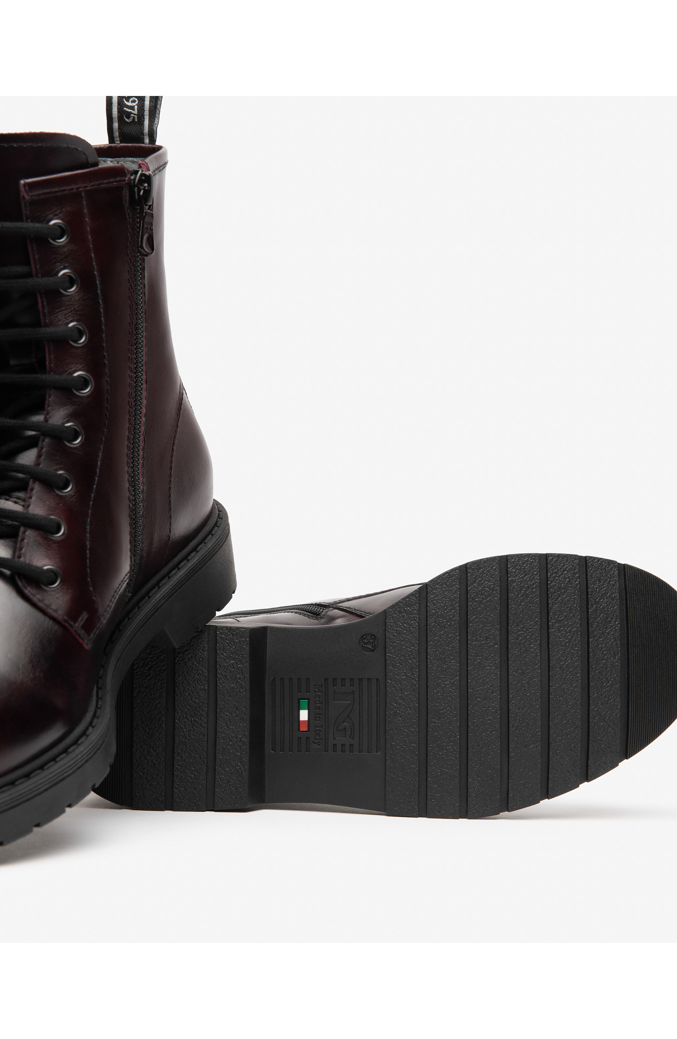 Clean Combat Boot, Alternate, color, BORDEAUX