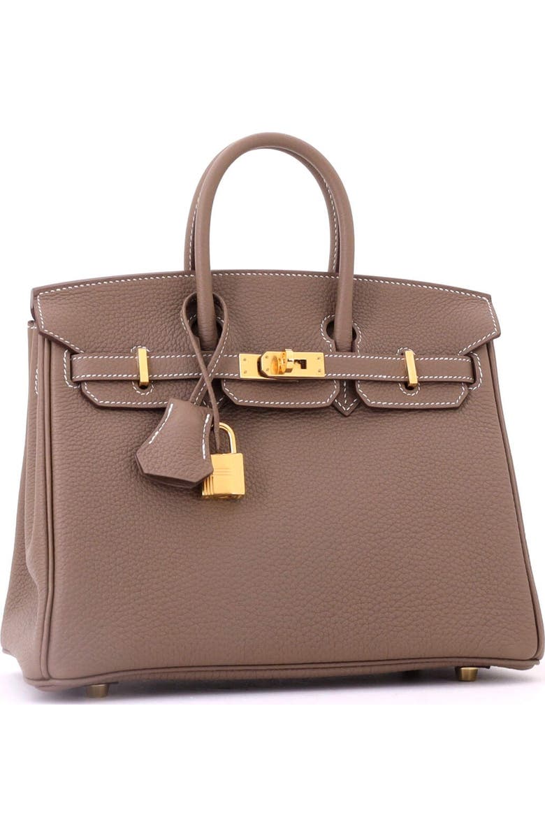Pre-Owned Hermes Birkin Handbag Grey Togo with Gold Hardware 25, Alternate, color, Etoupe