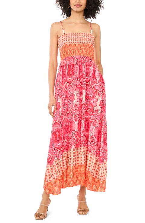 Mixed Print Maxi Sundress