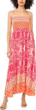 Vince Camuto Mixed Print Maxi Sundress