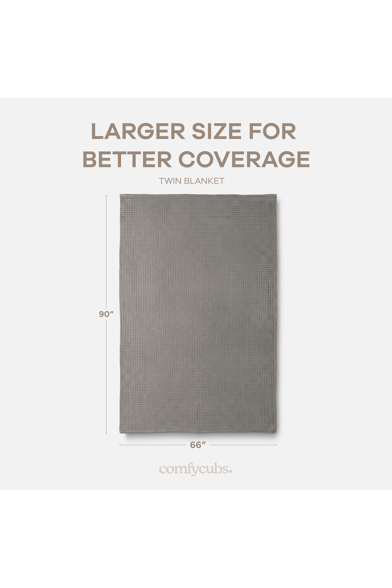 Adult Waffle Blanket, Alternate, color, Charcoal