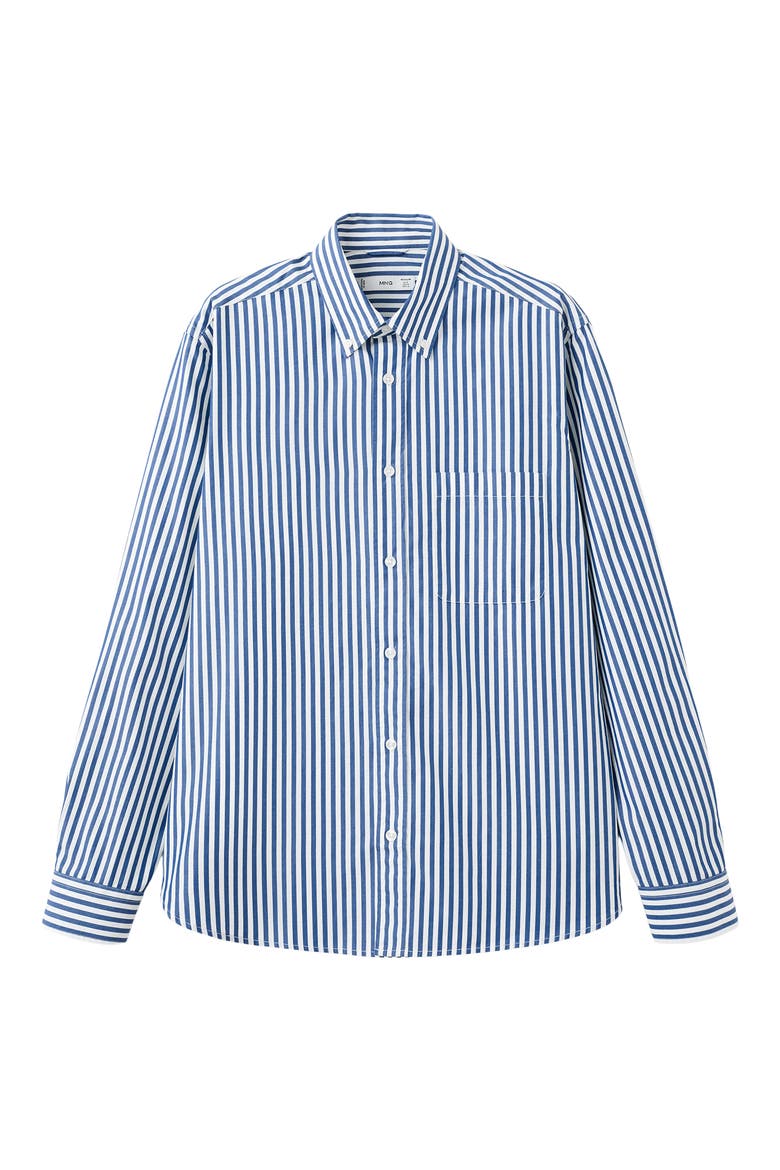 Regular Fit Stripe Button-Up Shirt, Alternate, color, VIBRANT BLUE
