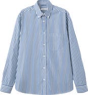 MANGO Regular Fit Stripe Button-Up Shirt