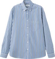 MANGO Regular Fit Stripe Button-Up Shirt
