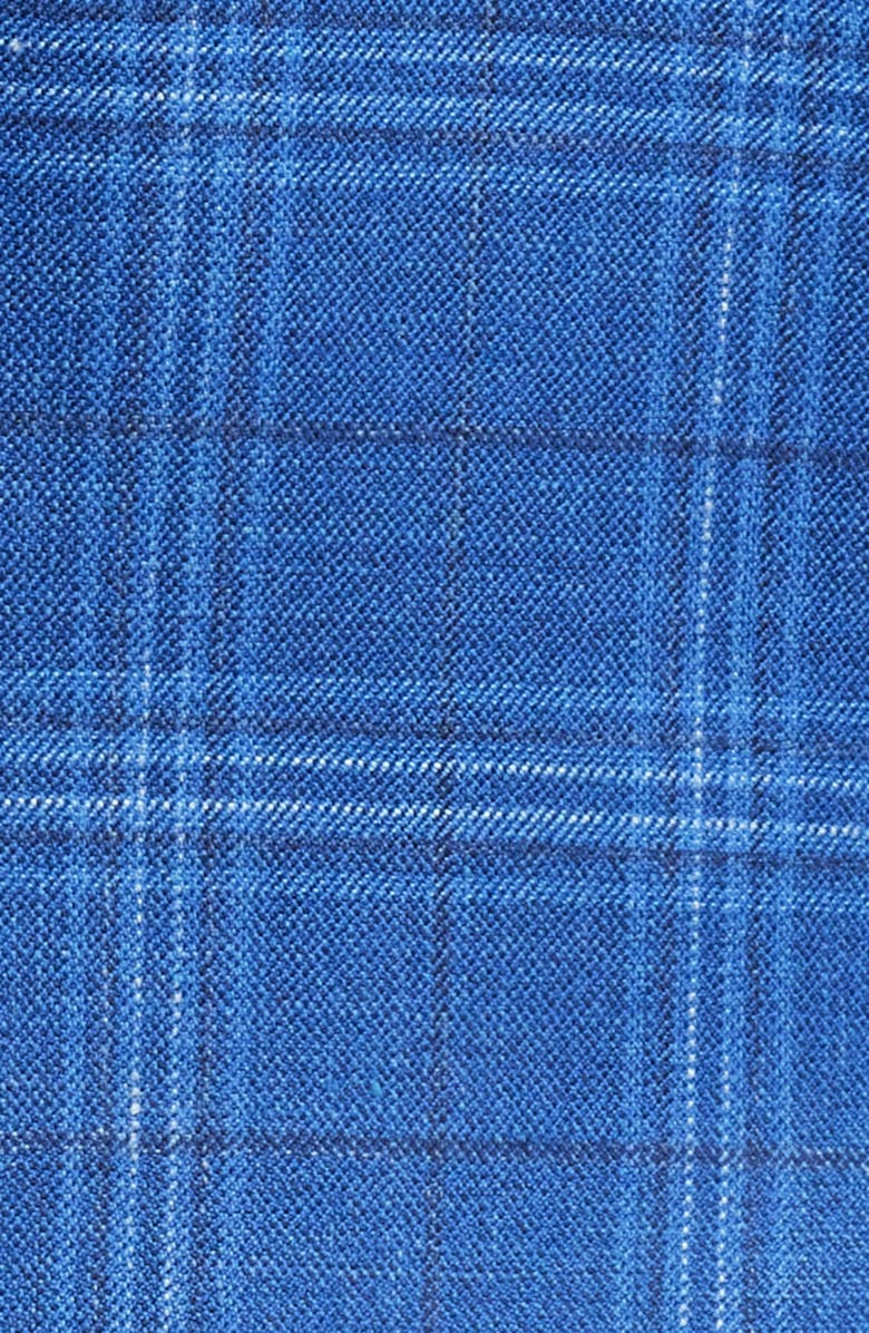 Peter Millar Hartford Classic Fit Plaid Wool & Silk Blend Sport Coat, Alternate, color, Medium Blue