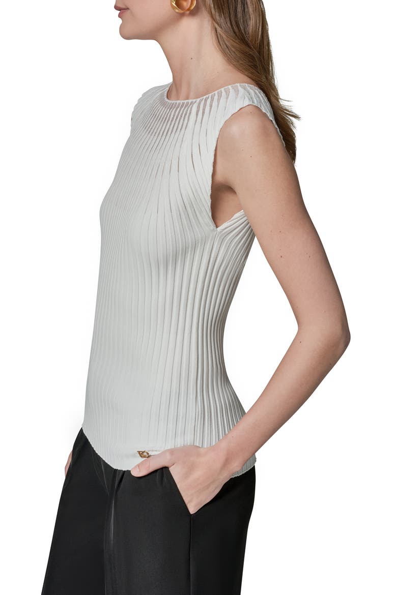 Ribbed Sleeveless Sweater, Alternate, color, CREAM