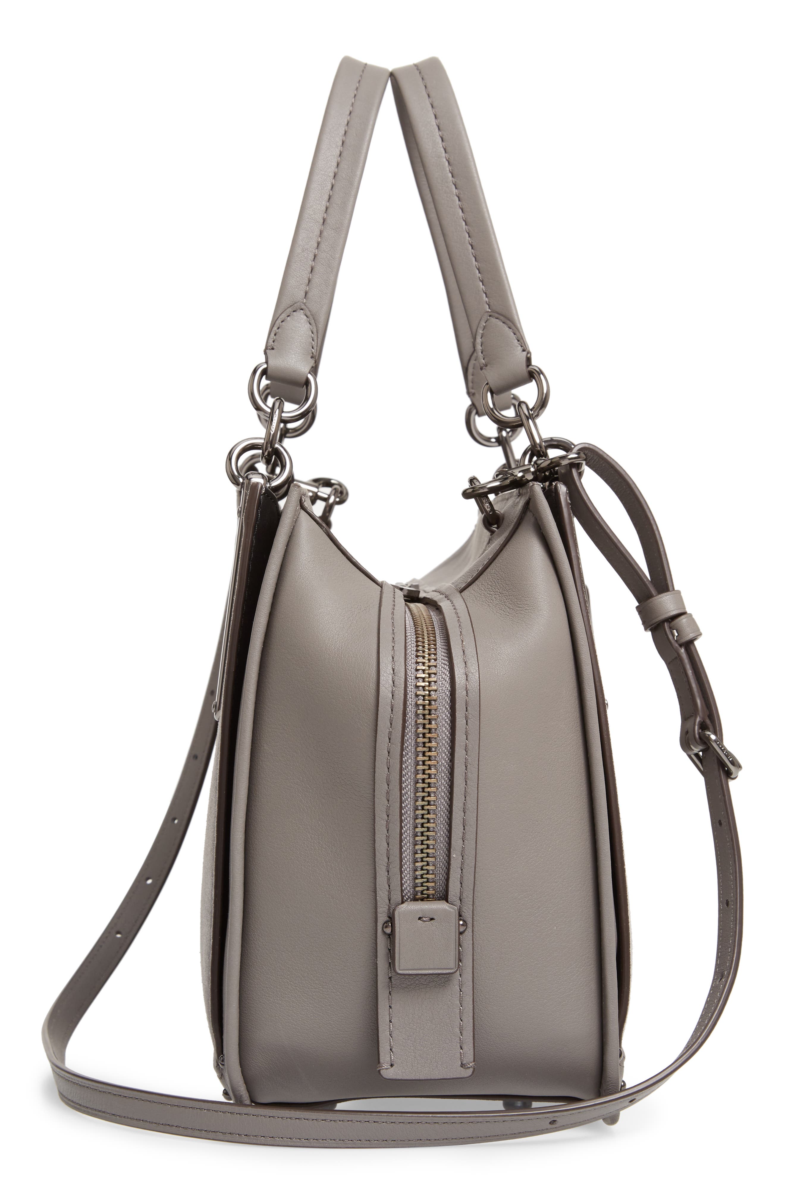 COACH Dreamer 36 Mixed Leather Satchel, Alternate, color, 