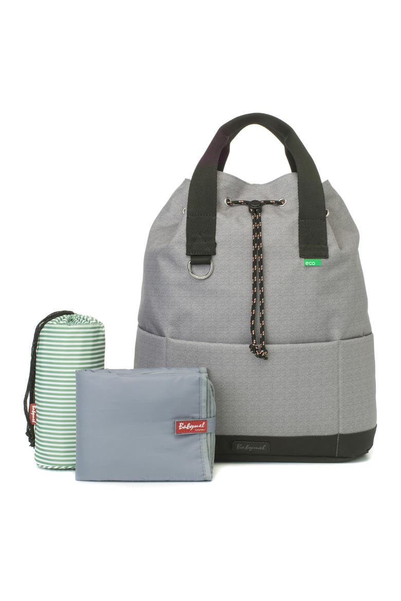 Eco Top N' Tail Convertible Diaper Backpack, Alternate, color, GREY
