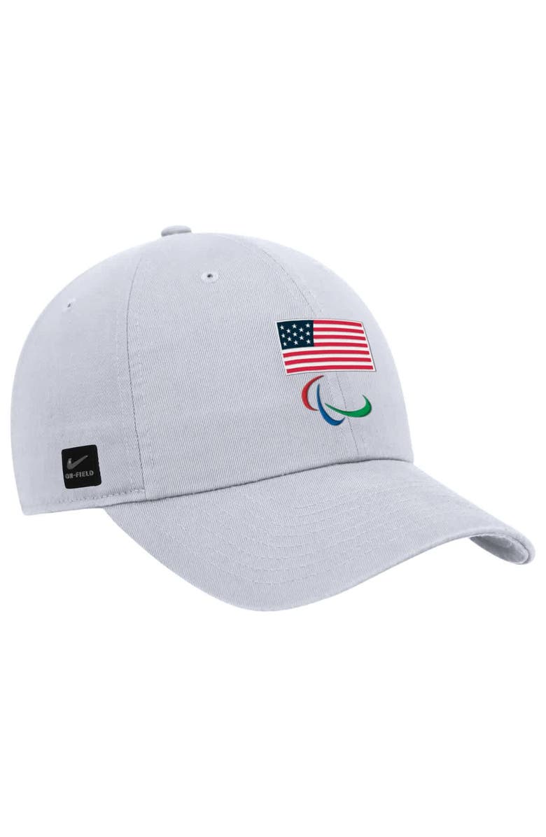 Nike Men's Nike White U.S. Paralympics Club Adjustable Hat, Alternate, color, White
