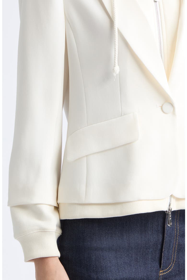 Le Petite Khloe Zip-Up Hoodie Blazer, Alternate, color, IVORY/ IVORY