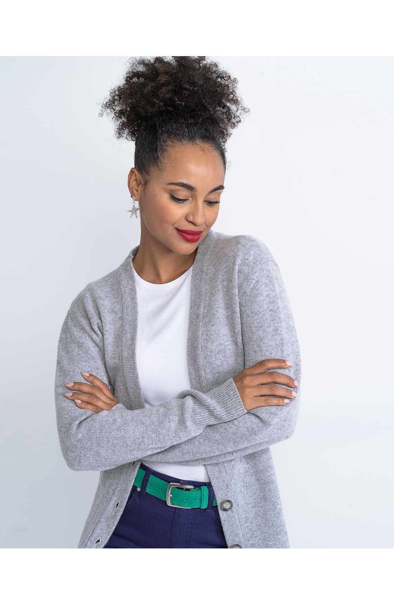 Kettlewell Boyfriend V-Neck Cardigan, Alternate, color, Silver Marl