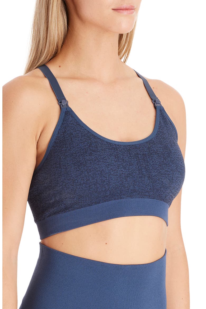 Bella Active Maternity Nursing Bra, Alternate, color, NAVY JACQUARD