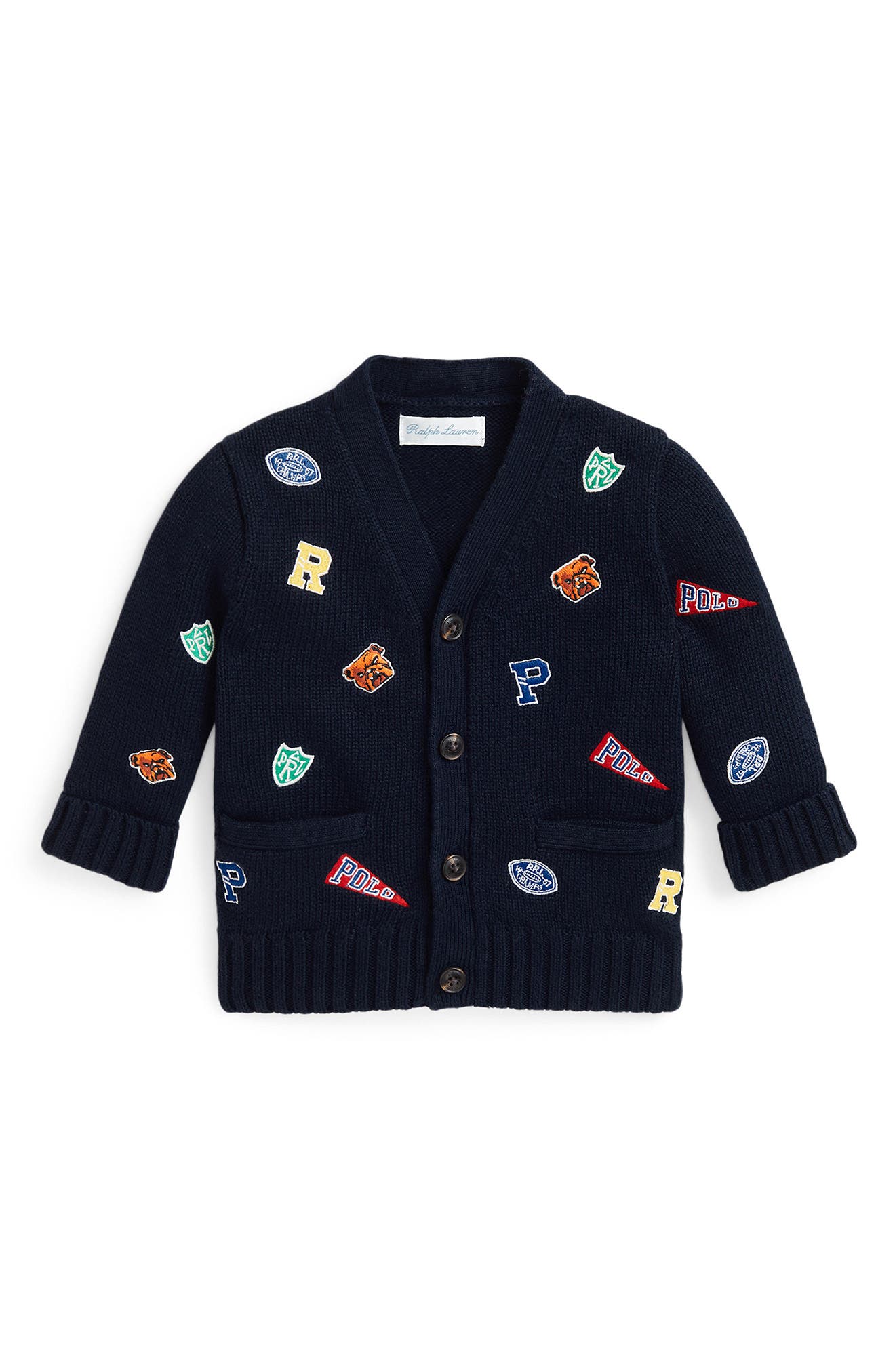 Kids' Varsity Schiffli Cotton Cardigan