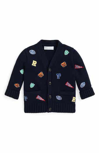Kids' Varsity Schiffli Cotton Cardigan