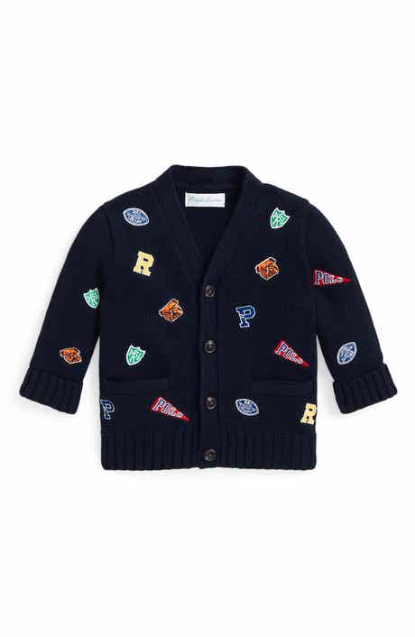 Kids' Varsity Schiffli Cotton Cardigan