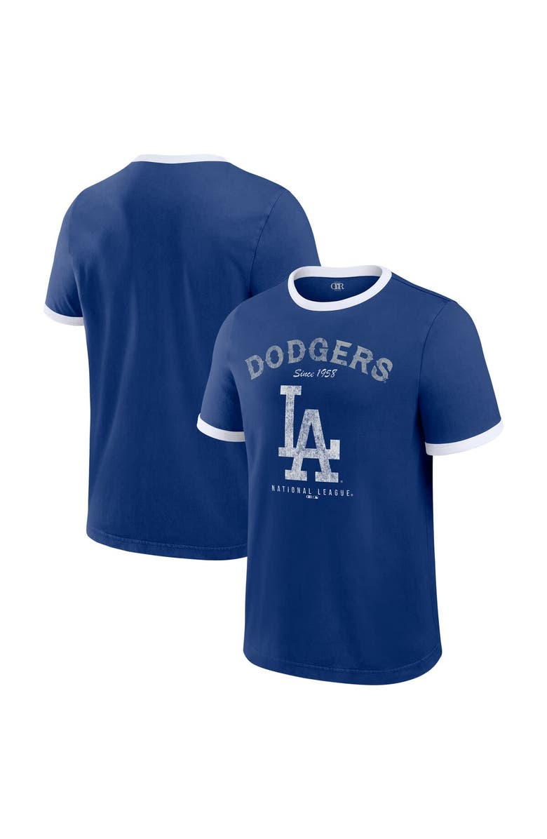 Darius Rucker Collection by Fanatics Men's Darius Rucker Collection by Fanatics Royal Los Angeles Dodgers Washed Ringer T-Shirt, Main, color, Royal