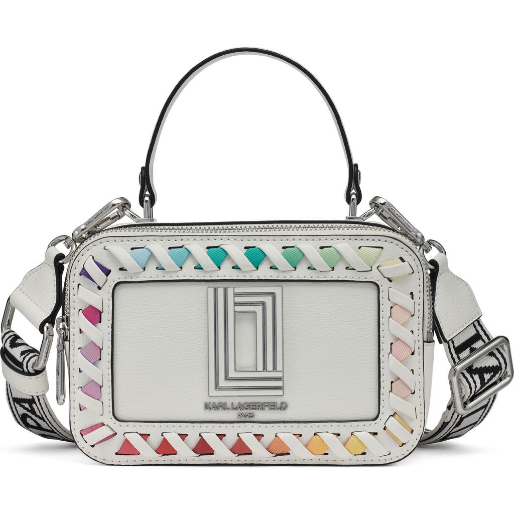Karl Lagerfeld Paris Simone Crossbody In Winter White Multi