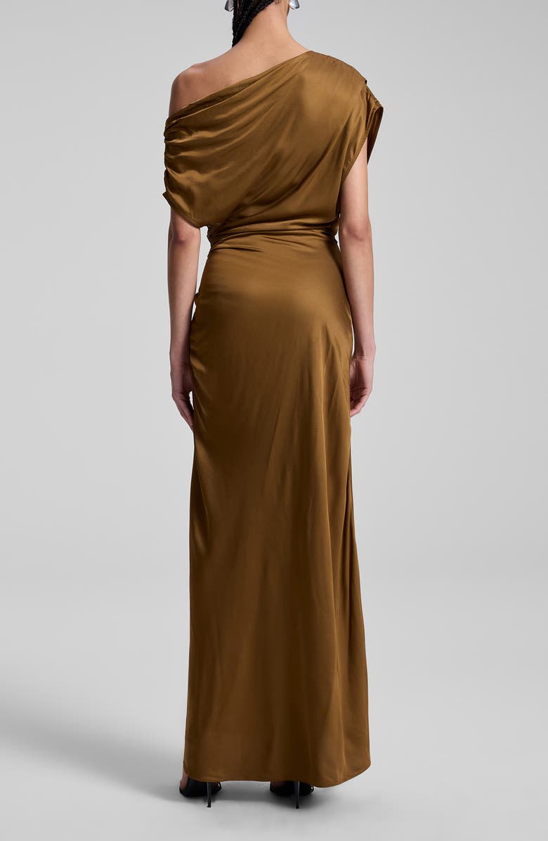A.L.C. Penny Ruched One-Shoulder Satin Gown, Alternate, color, 