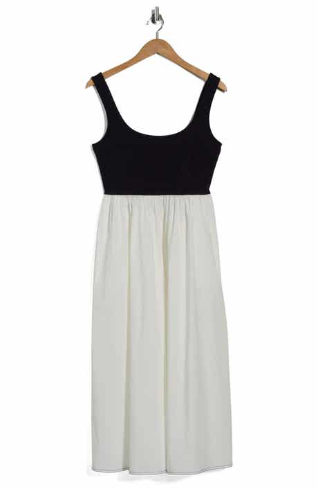 Diane von Furstenberg Selena Sleeveless Mixed Media Midi Dress