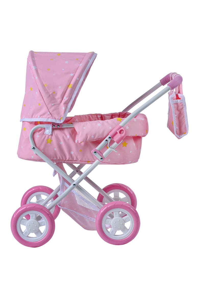 Olivia's Little World Twinkle Stars Princess Deluxe Doll Stroller, Alternate, color, PINK