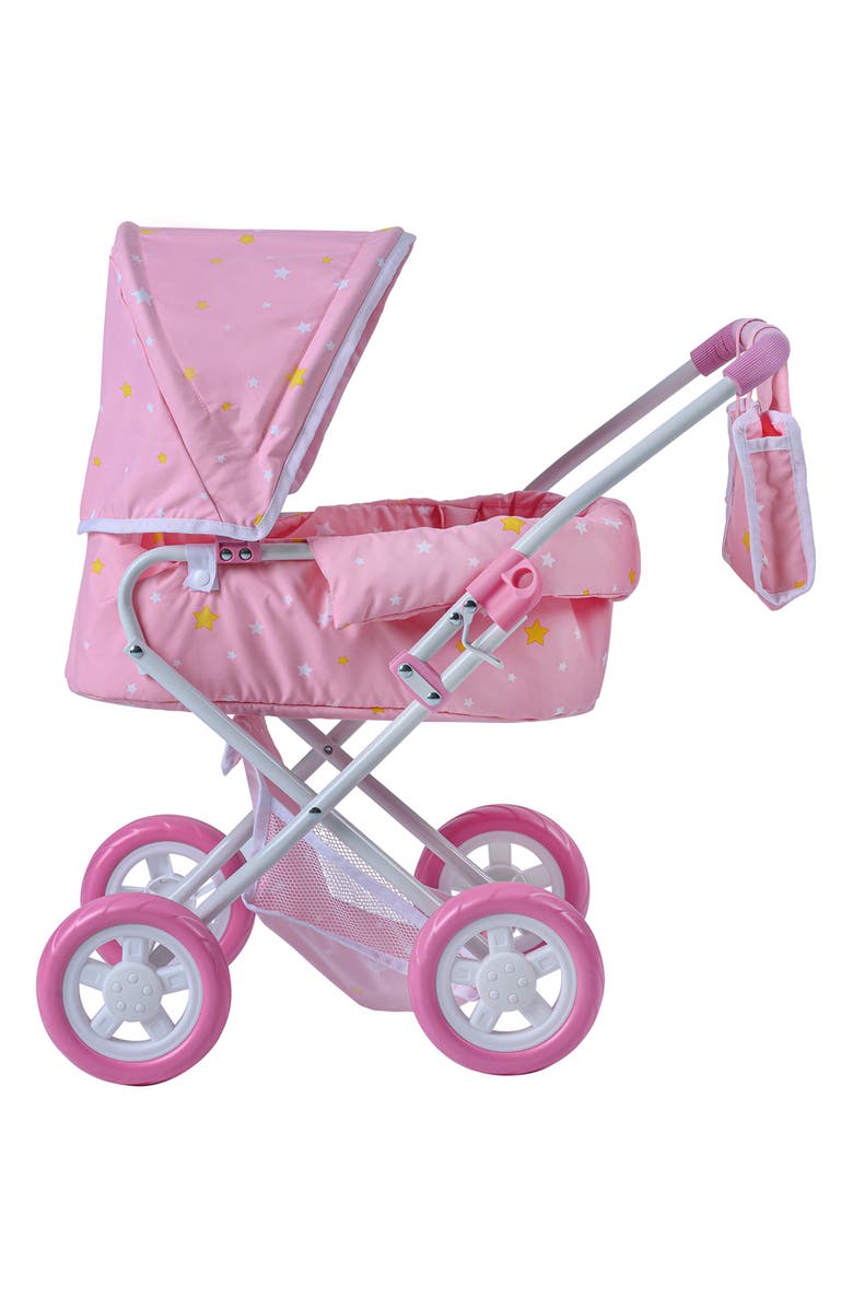 Teamson Kids Olivia's Little World Twinkle Stars Princess Deluxe Doll Stroller, Alternate, color, Pink