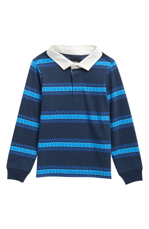 Kids' Print Rugby Long Sleeve Cotton T-Shirt