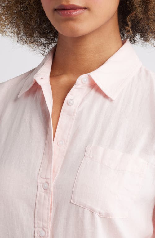 Caslonr Caslon(r) Linen Blend Button-up Shirt In Pink Balm