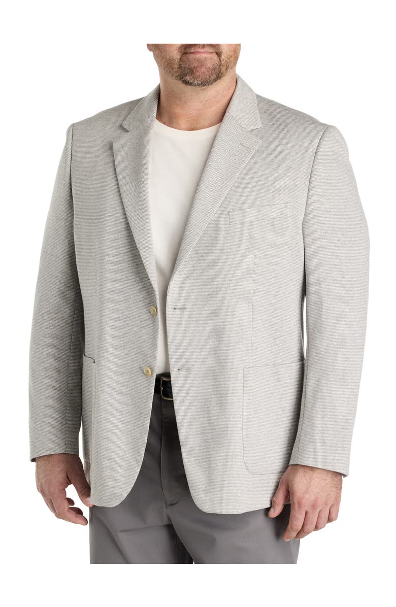 JV Reflex Big & Tall Houndstooth Sport Coat, Main, color, Grey