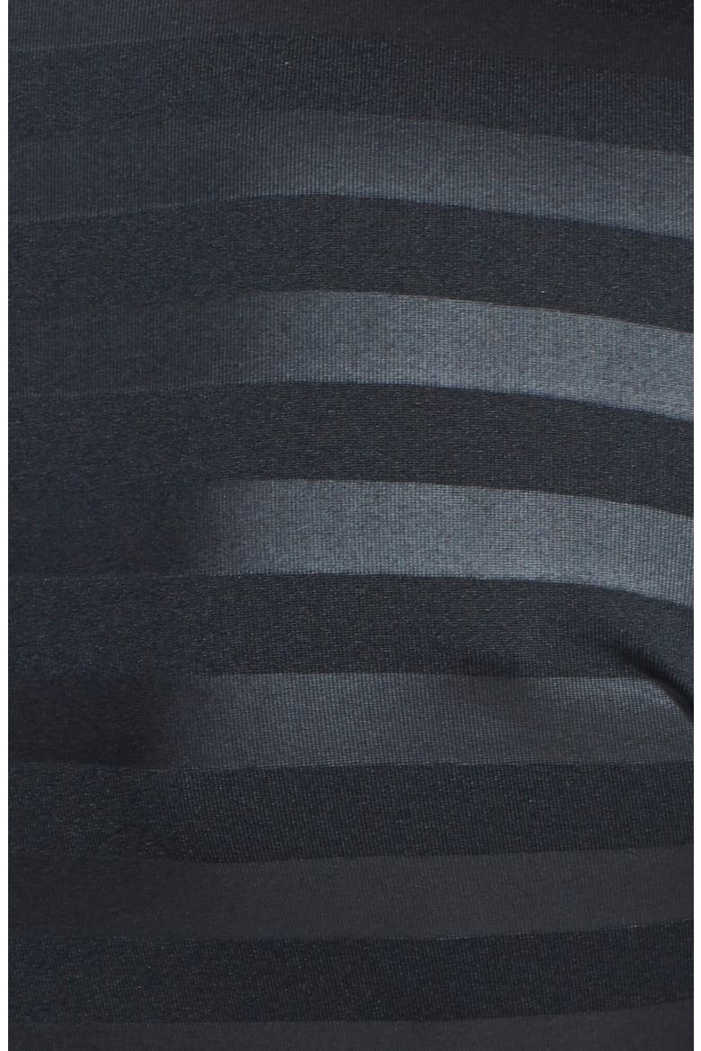 'Pro Hyperwarm' Embossed Stripe Half Zip Top, Alternate, color, BLACK/ VOLT